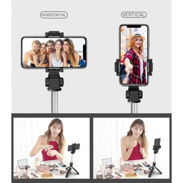 Produktbild Tech-Protect L01s Wireless Selfie Stick Tripod Black