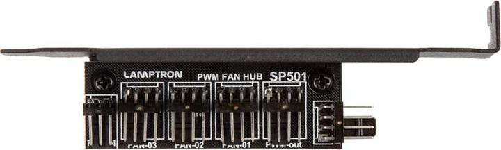 Actual product image Lamptron SP501 PWM hub for PCI bracket (4 Fan)