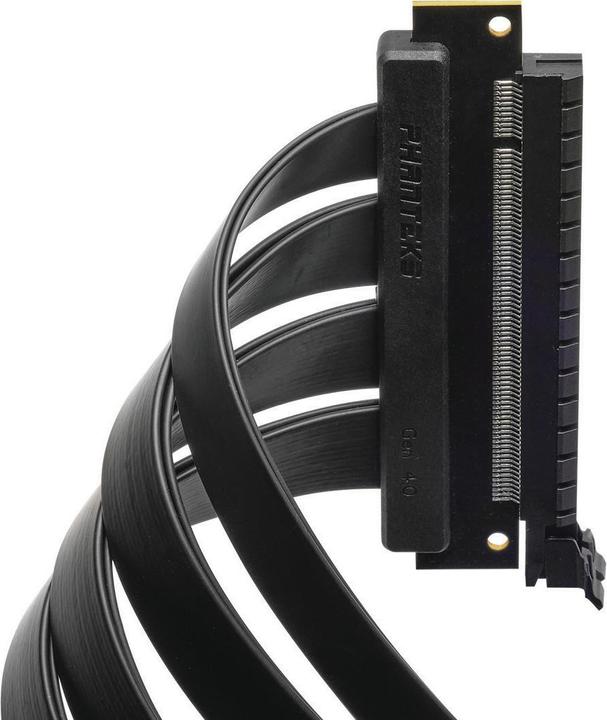 Actual product image Phanteks PCI-E 4.0 x16 riser ribbon cable, 90 degrees, 60cm - black