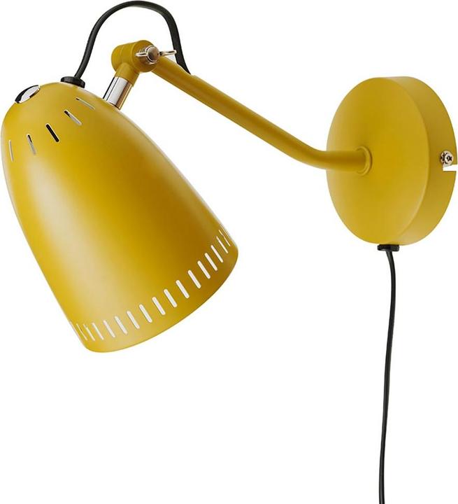 Actual product image Superliving Wall lamp metal "Dynamo" matt mustard yellow (E14)