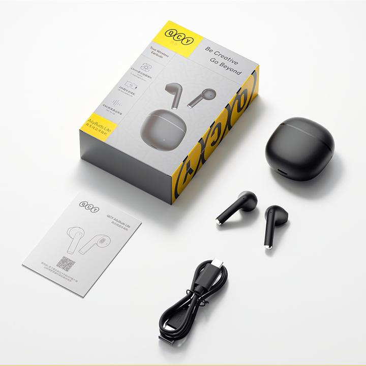Produktbild QCY Earphones TWS AilyBuds Lite (black) (28 h, Kabellos)