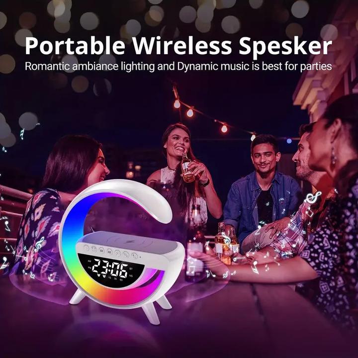 Image du produit Cbx Lampe de charge moyenne sans fil, chargeur sans fil, veilleuse à LED, lampe de chevet, réveil (15 W)