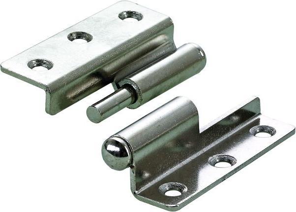 Hettich Mbelband links, vernickelt 50x40 mm, 2 Stck fr gefalzte Tren und Fenster