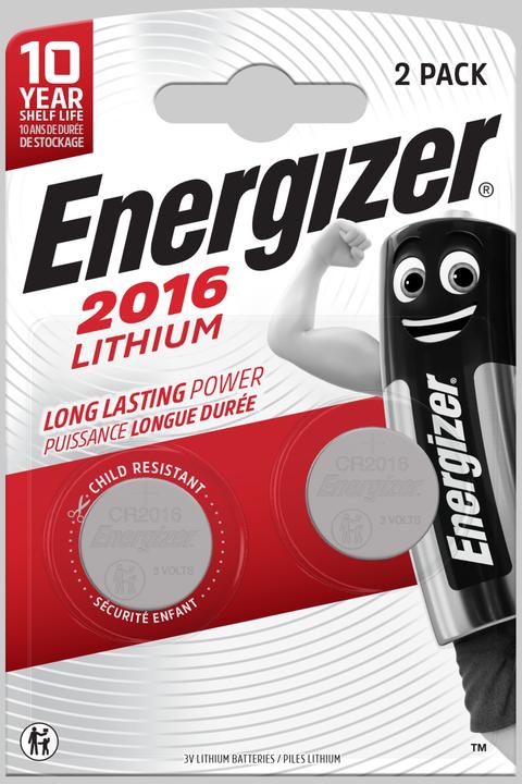 Immagine prodotto Energizer CR2016 Litio (2 pz., CR2016, 100 mAh)