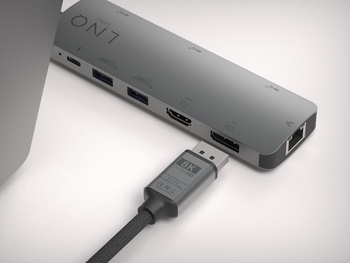 Actual product image LINQ Connects DisplayPort male -> DisplayPort male LQ48025 grey (2 m)