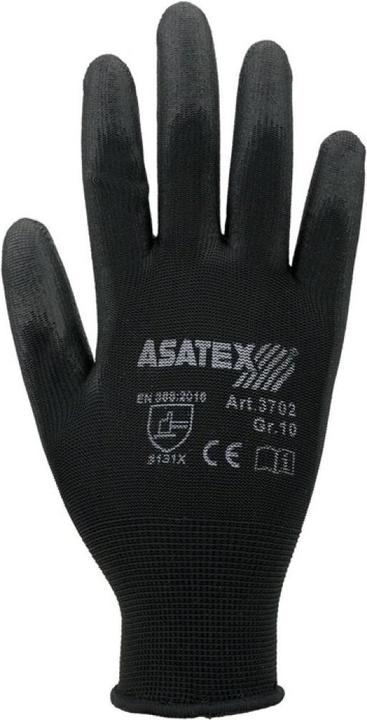Asatex Gloves size 10 black EN 388 PPE category II (10)