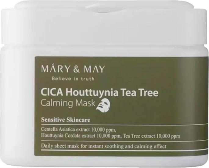 Actual product image Mary&May MARY & MAY Cica Houttuynia Tea Tree Soothing Mask, 30 sheets (400 g)