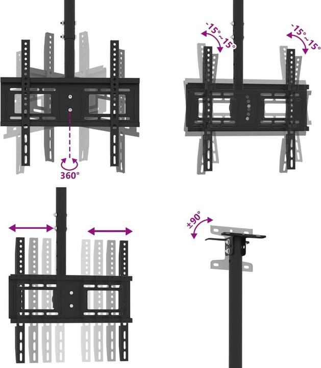Actual product image vidaXL TV-Deckenhalterung (Ceiling, 40 kg, 32" - 65")