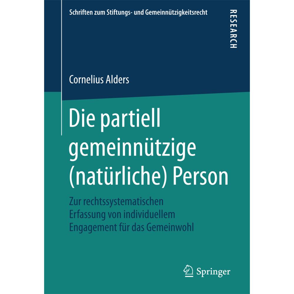 Die partiell gemeinnützige (natürliche) Person, Fachbücher von Cornelius Alders