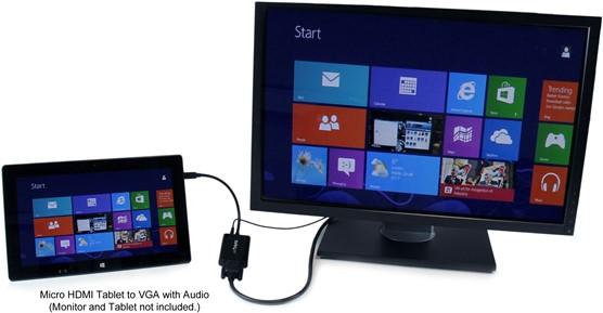 Produktbild StarTech Micro HDMI To VGA With Audio (Digital -> Analog)