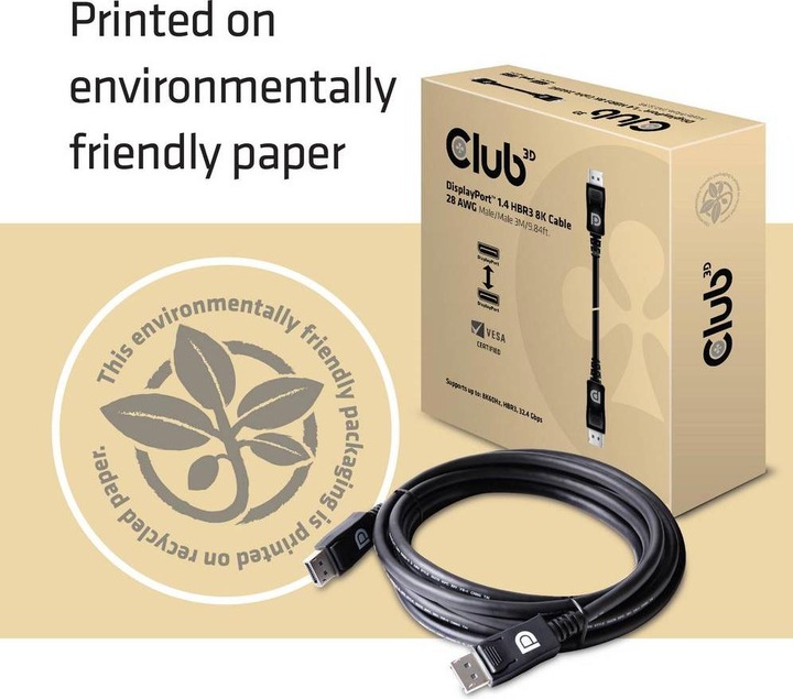 Image du produit Club 3D DisplayPort — DisplayPort (3 m, DisplayPort)