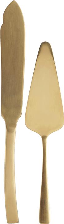 Image du produit House Doctor Set à gâteaux, Golden (Pelle à tarte, Couteau à tarte)