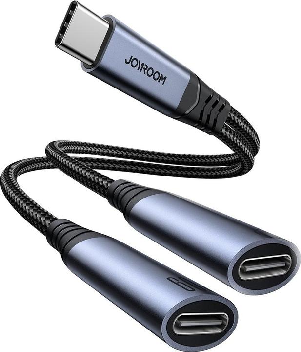 Joyroom 2-in-1 Audio Adapter USB-C to Dual USB-C Cable (USB Type C, USB Type C)