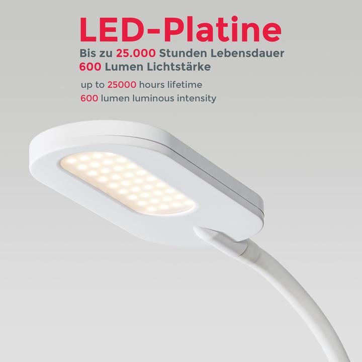 Produktbild B.K.Licht CCT LED Stehleuchte, matt-weiss, 1xLED-Platine/6,5W (600 lm)