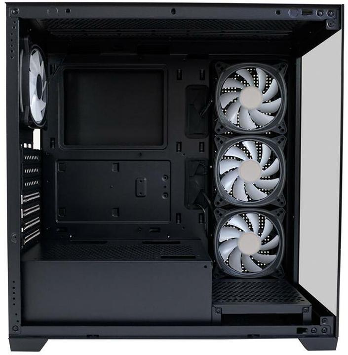 Actual product image LC-Power Housing MidiTower 715B black USB3.2/Audio,without power supply,SEAMLESS X (ATX, mATX, Mini-ITX)