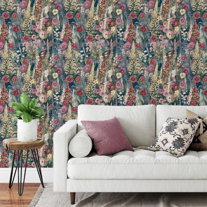 Actual product image Grandeco Delphinium Vinyl Textured Wallpaper