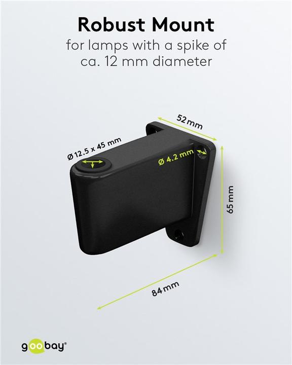 Immagine prodotto Goobay Supporto a parete per lampade d'ingrandimento con braccio articolato, nero