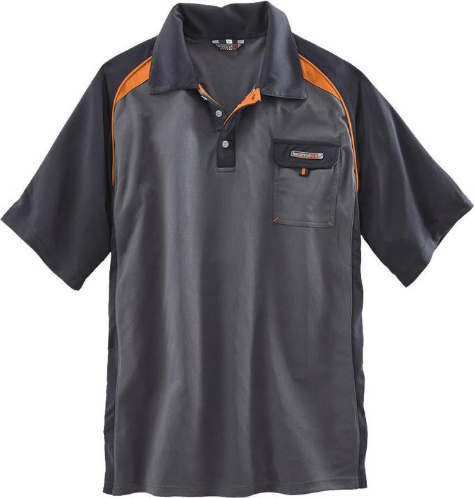 Produktbild Terratrend Herrenpoloshirt Grösse M dunkelgrau/schwarz/orange (M)