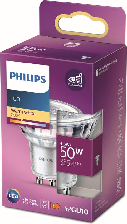 Produktbild Philips Spot (GU10, 4.60 W, 355 lm, 1 x, F)