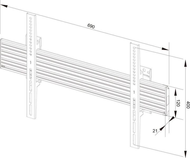 Actual product image Multibrackets M Wallmount Pro MBW1U Fixed Black