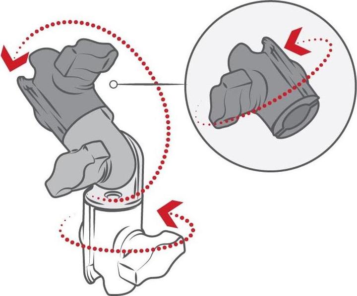 Actual product image Rammount Double joint arm