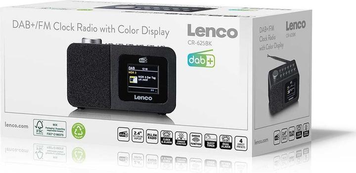 Productafbeelding Lenco CR-625BK (DAB+, FM, Bluetooth)