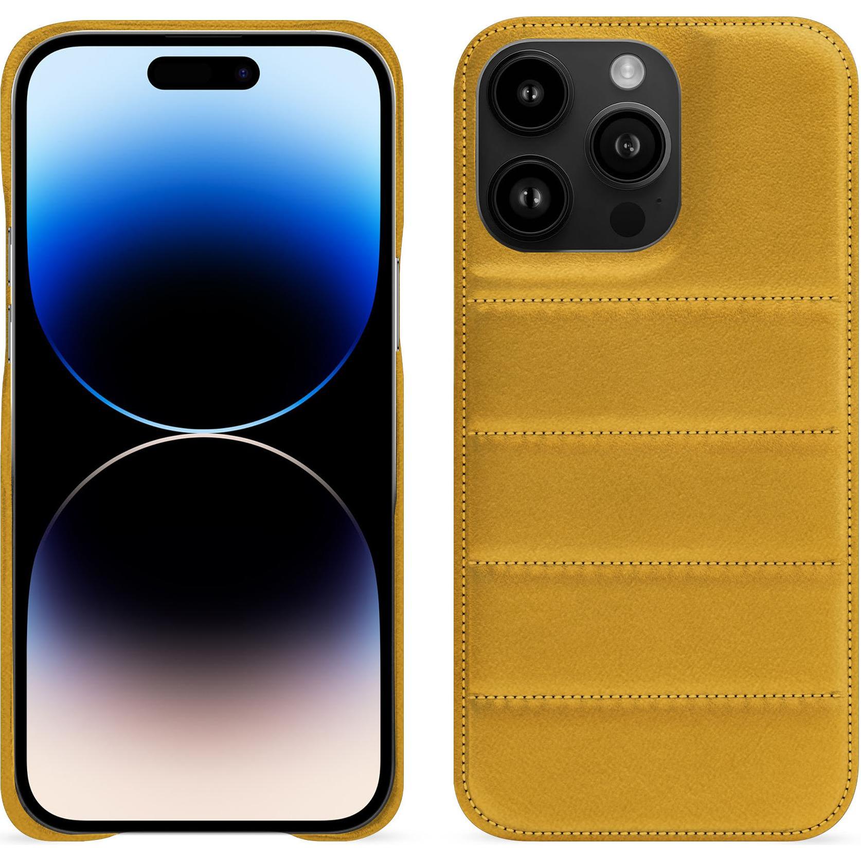Noreve Lederschutzhülle (Apple iPhone 15 Pro Max), Smartphone Hülle, Orange