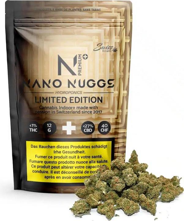 Swiss Botanic Nano Nuggs GOLD • Premium Limited Edition CBD Minibuds (12 g, Indoor)