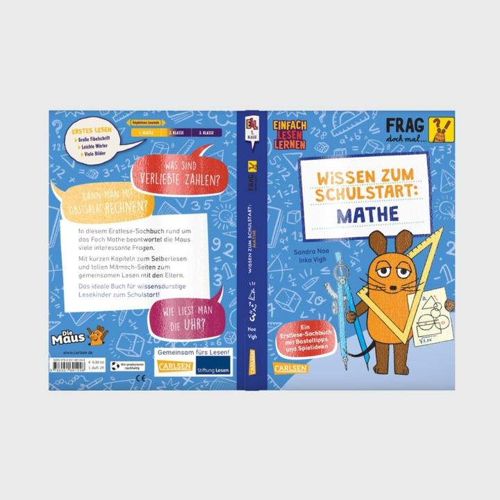Productafbeelding Frag doch mal... die Maus: Wissen zum Schulstart: Mathe (Duits, Inka Vigh, Sandra Noa, 2025)