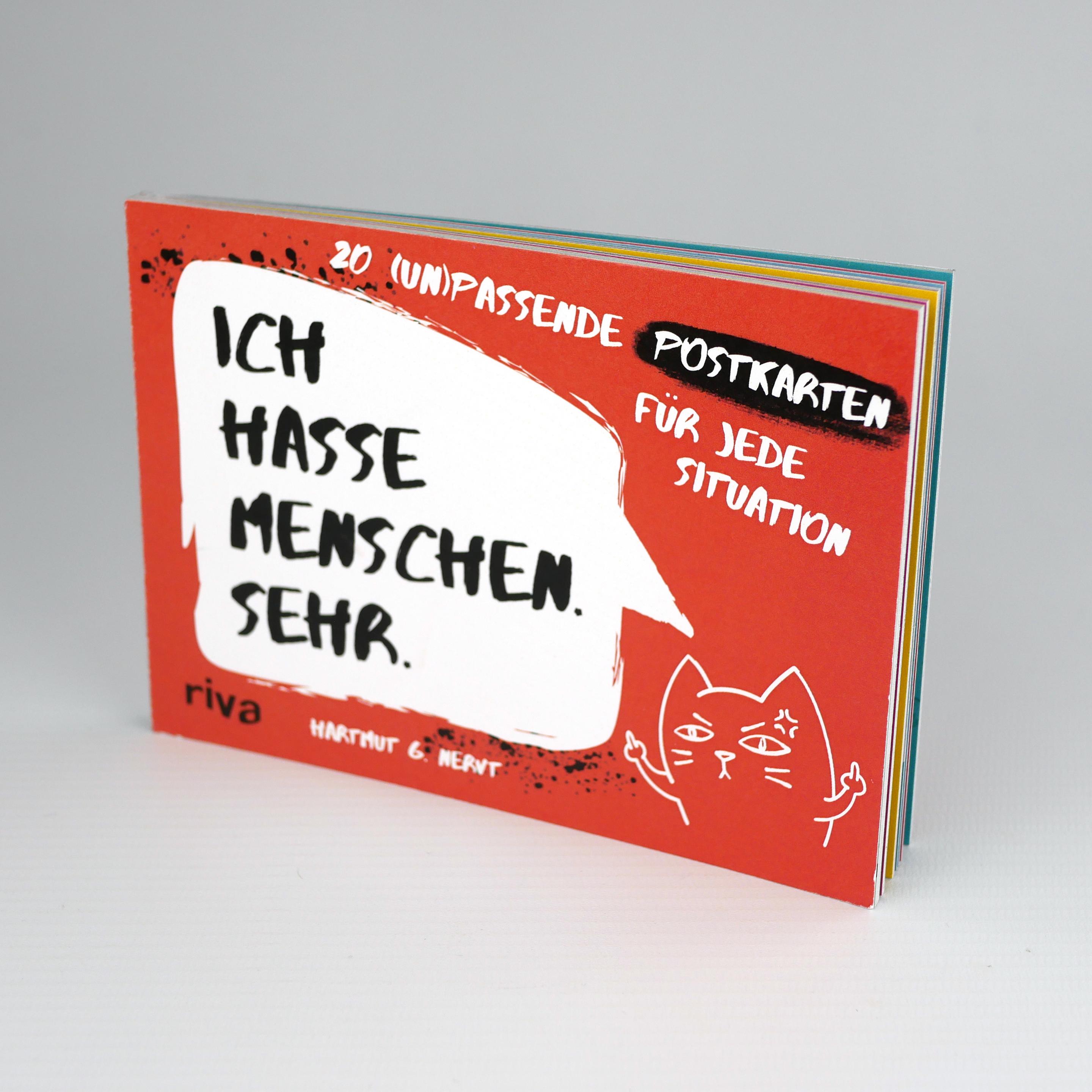 Thumbnail - Riva Ich hasse Menschen. Sehr. – 20 (un)passende Postkarten für jede Situation