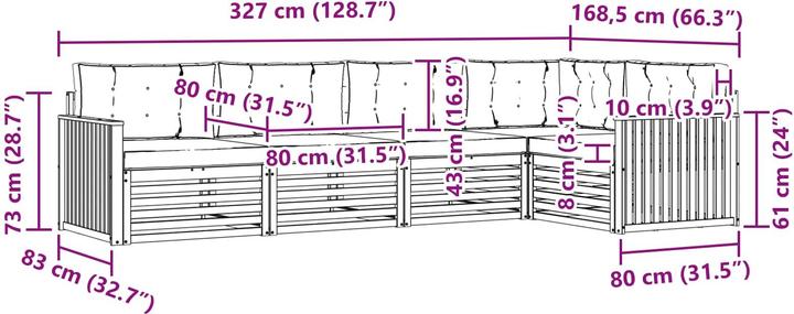 Produktbild vidaXL Outdoor-Sofa