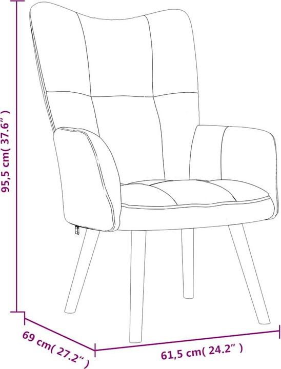 Immagine prodotto vidaXL Relaxsessel mit Hocker