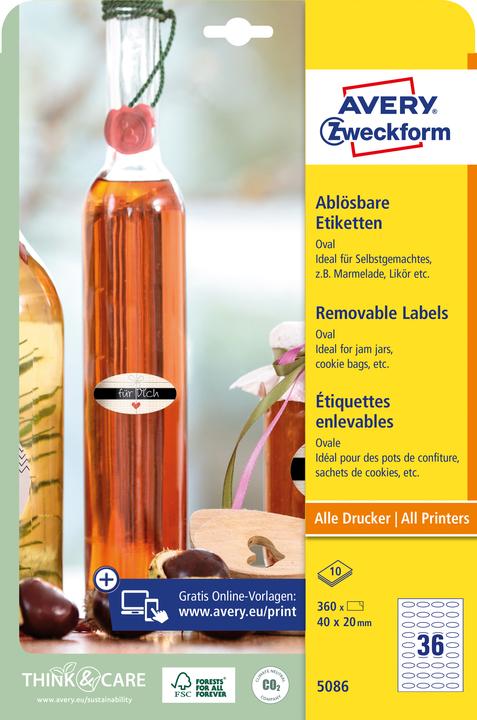 Actual product image Avery Zweckform labels 5087 white