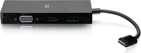Produktbild C2G USB C Multiport Adapter with HDMI, DisplayPort, DVI & VGA (DVI, USB Typ-C, 1.40 cm)