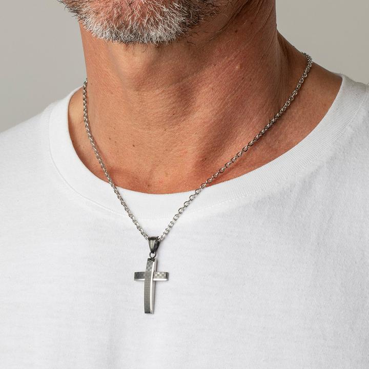 Produktbild Lotus STIL HERREN-KREUZ-HALSKETTE AUS SCHWARZEM LS2105-1/2-STAHL, HERREN (Edelstahl)