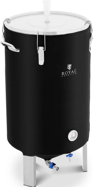 Royal Catering Fermenter Edelstahl Fermentierkessel Gärkessel mit Isoliermantel 70 L 0 - 40 °C