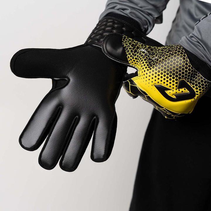Produktbild Catch & Keep Fussballhandschuhe Kralle Junior Pro 3.0 Gr. 7 Gelb Torwart Keeper Goalie Handschuhe (7)