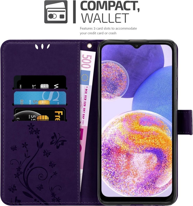 Produktbild Cadorabo Flower Book Hülle für Samsung Galaxy A23 4G (Samsung Galaxy A23)