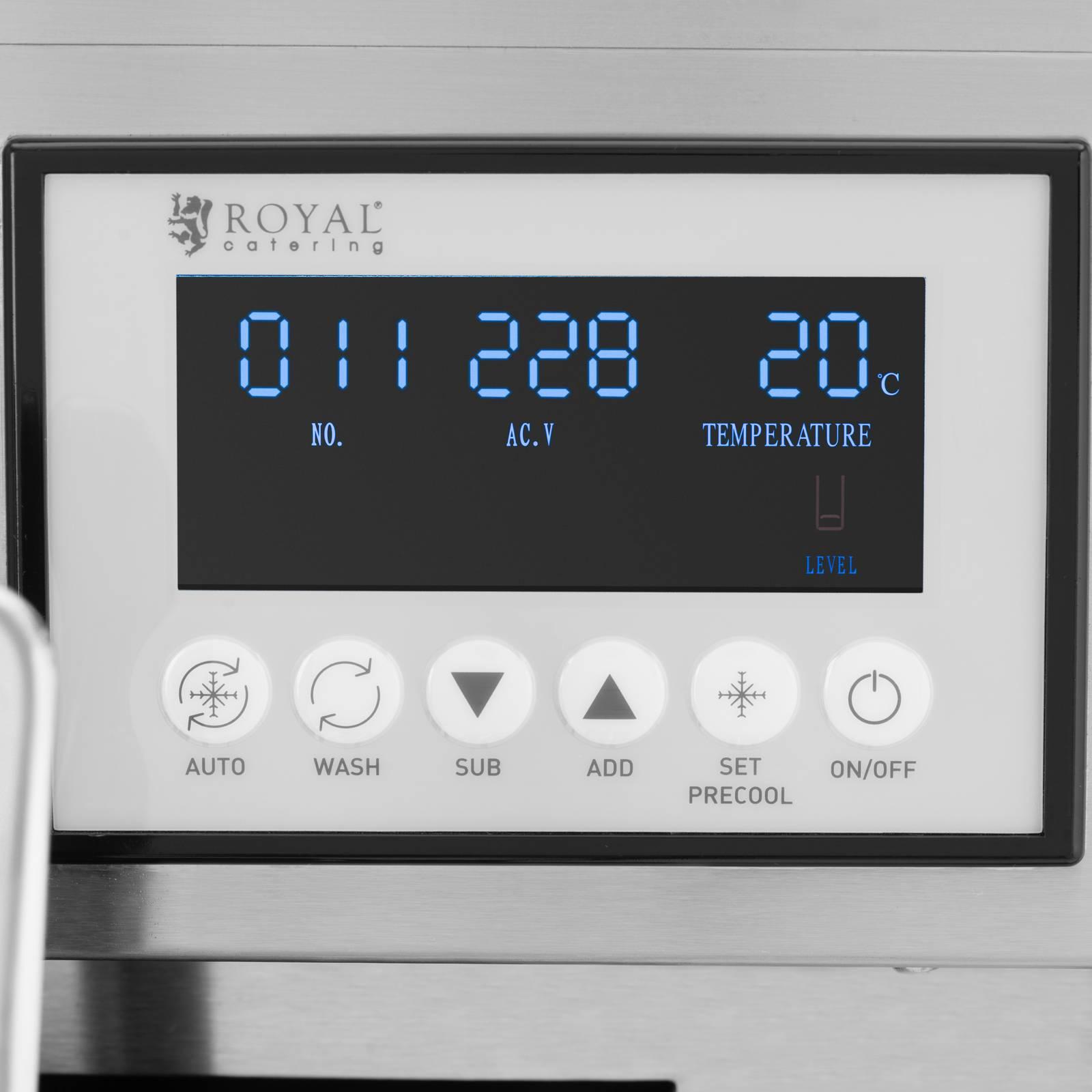 Royal Catering Softeismaschine Frozen Joghurt Gastro-Eismaschine 2140 W 33 l/h 3 Sorten, Eisherstellung, Silber