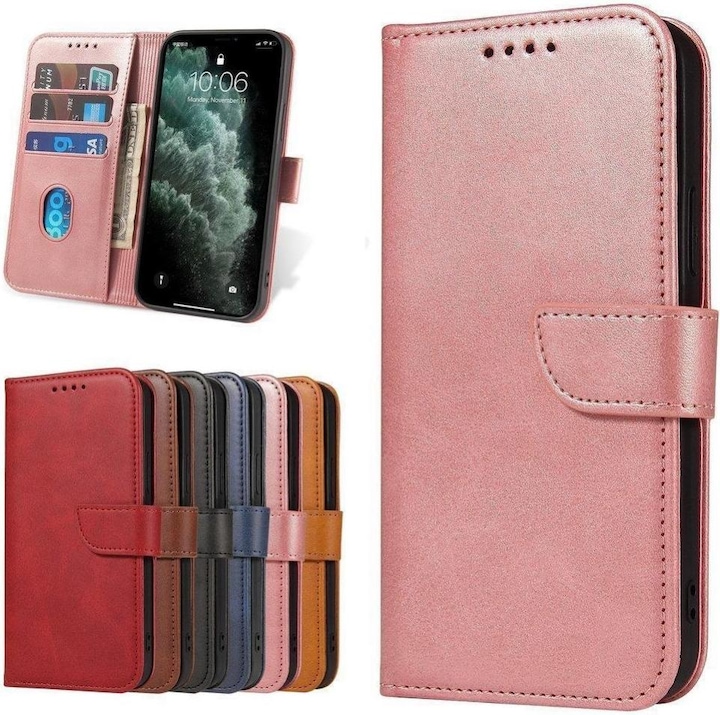Produktbild Hurtel Magnet Case elegant case cover with a flap and stand function for Samsung Galaxy A73 pink (Samsung Galaxy A73 5G)