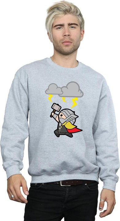 Actual product image Mens Kawaii Thor God Of Thunder Sweatshirt (M)