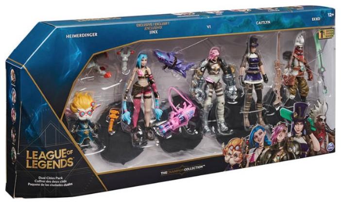 Produktbild Spin Master League of Legends Actionfiguren (Vi, Caitlyn, Ekko, Heimerdinger und exklusiver Jinx)
