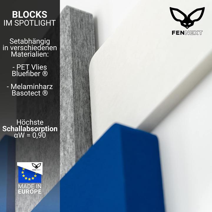 Immagine prodotto Fennext 9 Stück 3D Schallabsorber-Paneele Vliesduo für Akustikdämmung (9 pz.)
