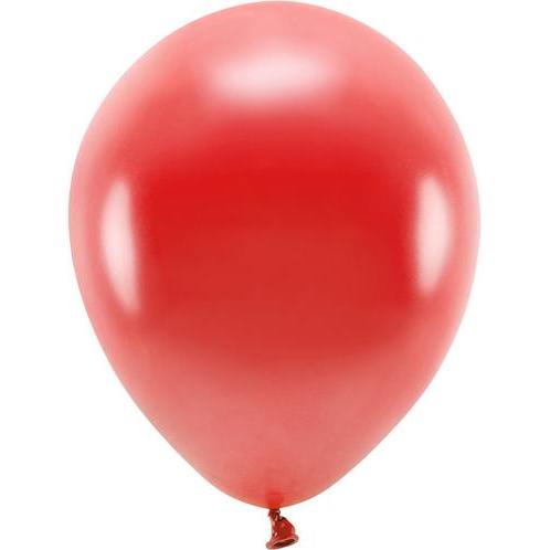 Partydeco Eco Ballons Rot metallic
