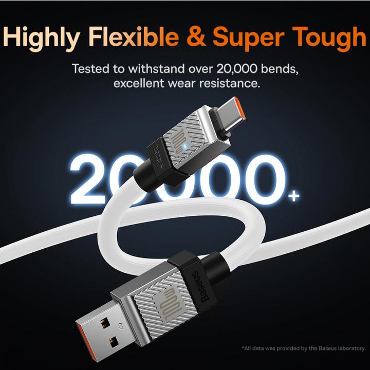 Immagine prodotto Baseus Cavo USB do USB-C CoolPlay 100W 2m (bianco) (2 m, USB 3.0, 100 W)