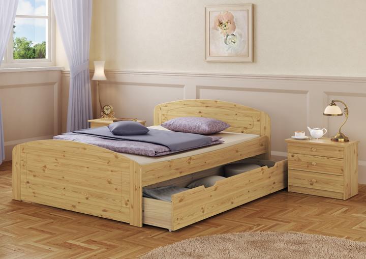 Produktbild Erst-Holz Funktionsbett Doppelbett Bettkasten Rollrost Matratze 140x200 Seniorenbett Massivholz 60.50-14 M (140 x 200 cm)