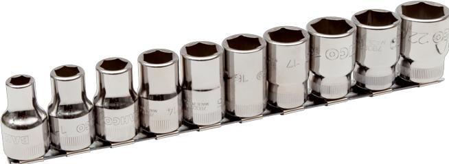 Actual product image Irimo 1/2" socket spanner set, metric, hexagonal - 10-piece