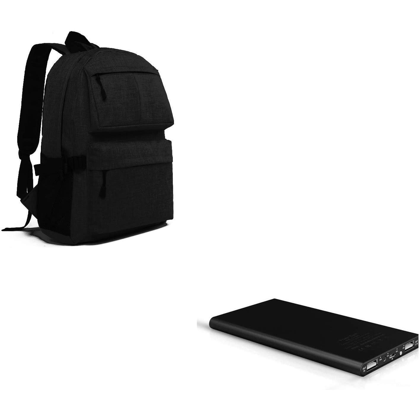OnePlus 7 Smartphone (Flat Battery 6000 mAh, 2 Ports + Backpack with Integrated USB Plug) (Black) (Nero), Smartphone, Nero