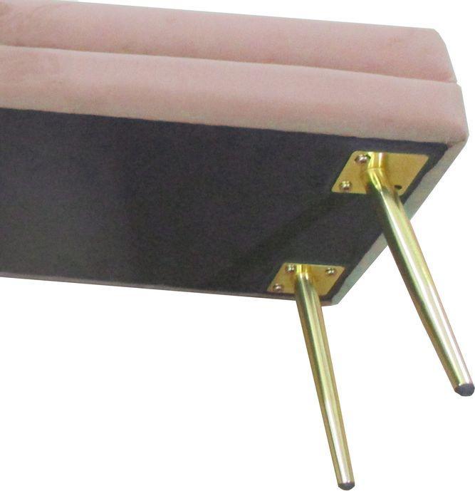 Actual product image Swisshandel24 Sitzbank Polsterbank, mit Stauraum, Stahl, 100 x 37,5 x 42 cm, Rosa (100 cm)