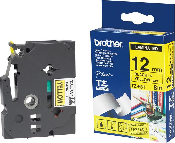 Produktbild Brother Tze-631 (1.20 cm, Gelb, Schwarz)